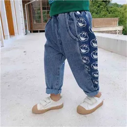 New Arrival Baby Dzieci Fashion Splited Jeans Spring Fall Boys Denim Harem Spodnie Luźne Dorywczo Haren Spodnie Spodnie B388 G1220