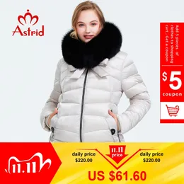 Astrid Kış Yeni Varış Aşağı Ceket Kadın Bir Kürk Yaka Giyim Kaliteli Moda Orta Uzunlukta Kış Coat FR-1830 201103