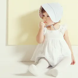 Baby Summer Hat Girl Lovely Floral Garden Beach Visor Sun Hattar Bucket Cap Bonnet Justera Barn Barn Kepsar Casquette File Enfant MZ05