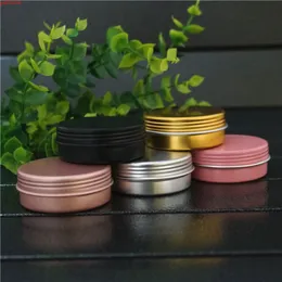 20g Tom Silver Round Aluminium Box Metal Tin Cans 20ml Rosa / Guld / Svart Kosmetisk Cream Container Portable Jar Tea Pothigh QualTity