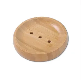 2022 new Wooden Soap Dish Natural Bamboo Dishes Holder Plate Tray Multi Style Round Square Container