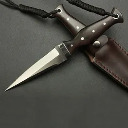 Top Quality Sword Fish Fixed Blade Knife AUS-10A 60HRC Satin Blade Full Tang Handle Outdoor Survival Rescue Knives
