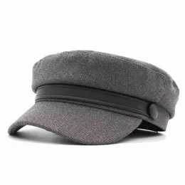 Nowy Beret Kobiet Kapelusz Jesień Ośmiokątne Kapelusze Dla Kobiet Płaskie Panie Solidne Czapki Casual Berets Hat Gorro Boina Female Beret