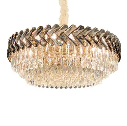 Nuovo lampadario di cristallo moderno per soggiorno di lusso lampada rotonda in cristallo lampada da cucina isola sala da pranzo arredamento catena di illuminazione