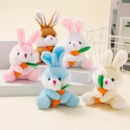 Sublimation Party Supplies 10cm Easters Bunnys Plysch Leksaker Jakt Kanin Keychain Glad Påsk Dag Inredning För Hem 2022 Barn Påsk Fylld Kanin Plyser Toy