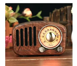 2020 Multimedia Drewniany Bluetooth Głowy Micphone Speaker Ibox D90 Z FM Radio Budzik TF / USB Odtwarzacz MP3 Retro Wood Box Bamboo