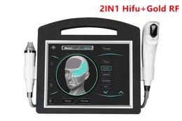 2IN1 4D Hifu Gold Micro Needle Radio Frequency Fractional RF Focused Ultrasound 3D Hifu Machine DHL Fast Ship