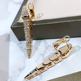 BGARI snake earring diamond 18K gold plated sterling silver stud fine jewelry highest counter quality Luxury brand designer official reproductions earrings