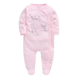 Född baby flicka kläder spädbarn pyjamas overalls jumpsuits bebes klättra kläder bomull toddler sömn slitage bodysuit 211229