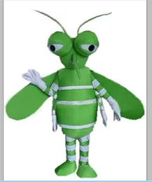 2019 Vendita calda Halloween Green Mosquito Costume della mascotte Cartoon Summer Skeeter Anime Tema Personaggio Natale Carnevale Festa Costumi di fantasia