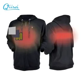Dr.Qiiwi Men and Women Outdoor Heated Hoodie Soft Lightweight Heating Hooded Jacket Coat for Cold Weather Quick-Heating System 201127