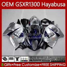 Iniezione Blue Silver per Suzuki GSX R1300 Hayabusa GSXR 1300 cc 14 15 16 17 18 19 Body 77No.228 GSXR-1300 1300CC 08-19 GSXR1300 08 2008 2009 2010 2011 2012 carenatura