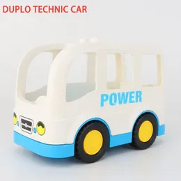 City Locking Duplo Bus Car Building Blocks Big Particle Educational For Children Toys Building Block Compatible With Duploed Toy yxldax