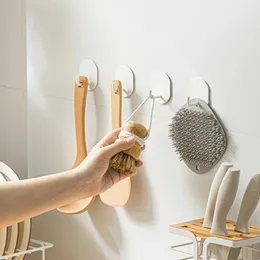 New Stainless Steel Single Hook Hole-free Hook Wall Hanging Bathroom Kitchen Metal Hook Set