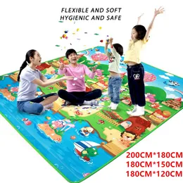 Baby Play Mat Двойная поверхность Детская ковер Коврик для детей Развивающие коврик 0.5 см Толстые мягкие ползающие матушки игрушки для детского мягкого пола LJ201114