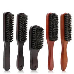 Profesjonalne Drewno Litalne 100% Pędzel do golenia COAR Masaż brody czarny dzika włosia szczotka włosy zakrzywione drewniane mężczyźni broda szczotki wąsy
