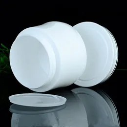 5pcs / lot 150g Jar rosca, Branco Cosmetic Container Duplo PP High-end Cream Pot Maquiagem Jar Amostra Embalagem Bottle