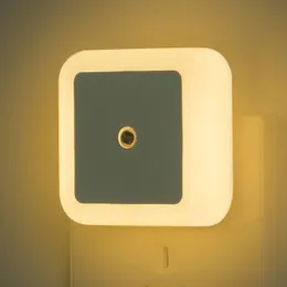 Işık Sensörü Kontrol Gece Lambası 110 V 220 V AB ABD İNGILTERE Fiş LED Başucu Koridor Nightlight Çocuk Çocuk Oturma Odası Yatak Odası Aydınlatma Lambası