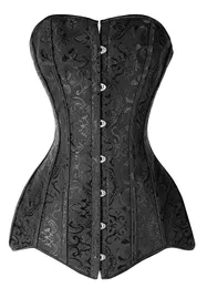 Fashion-Plus Size Gorset Double 26 Stal Boned Gorset Ovundbus Długie Torso Bustiers Waist Trainer Gorsety Shapewear Cincher Corslet