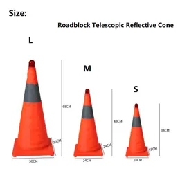 Traffic Signal Folding Reflective Cone High Brightness Roadblock Plastic Road Block Traffic Facilities Flashing Warning Lights Signs