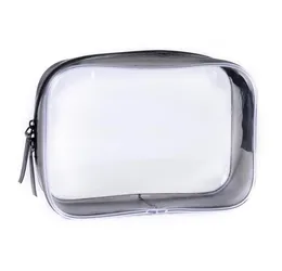 10st Cosmetic Väska Kvinnor PVC Transparent Vattentät Multifunktionella Travel Makeup Väskor Storlek 17 * 12 * 6cm