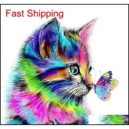 5D DIY My Diamond Art (Rainbow Kitten) Diamond Painting Kit (NEW)
