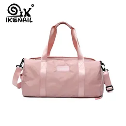 Iksnail Stylish Outdoor Wodoodporna Nylon Sporty Siłownia Torby Mężczyźni Kobiety Dziewczyny Training Fitness Travel Torebka Yoga Mata Torba Sac Sport Q0113