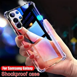 Samsung Galaxy S22 Ultra S21 Plus S20 FE S10 S9 S7 Edge Luxury透明保護バックカバー