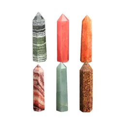 2022 Novo 6 ~ 7cm Completo variedade de quartzo de quartzo pilares artes de pedra wand reiki cura obelisk torre pontos pedras preciosas natureza cristal