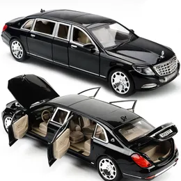 1:24 MODELO DE METAL MODBACH S600 MODELO DE METAL LOLO DIECAST Modelos de carros de alta simulação 6 portas podem ser abertas a inércia brinquedos para crianças DIFTS