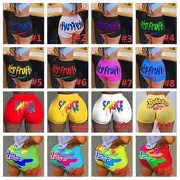 Hot Sale Womens Shorts Letter Camouflage Print Shorts Sommar Casual Hög midja Bike Kort Byxor Sport Utomhusbyxor Släpp