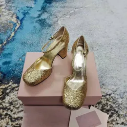 2022Ss ihåliga sandaler Grete Upper Glitter Princess Skor Storlek 35-40