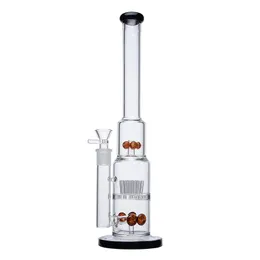 Mushroom Cross Perc Percolator Hookahs With Sprinkler Perc Dab Oil Rigs Glass Bongs Straight Tube Smoking Pipe WP2232