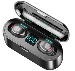 Bezprzewodowe słuchawki Bluetooth V5.0 F9 TWS Bezprzewodowe słuchawki Bluetooth Display z zestawem słuchawkowym Bank mocy 2000 mah z mikrofonem 1111