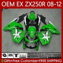 OEM Body for Kawasaki Ninja EX250 ZX250 R EX ZX 250R ZX-250R 2008-2012 81NO.85 EX-250 ZX250R 2008 2009 2010 2011 2012 EX250R 08 09 10 11 12 Injektion Fairing Light Green Blk