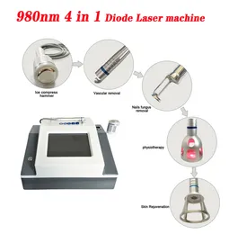 Salão 4in1 980nm diodo laser vermelho vasos de vaso vascular tratamento vascular laser veia máquina de remoção de veias para salão