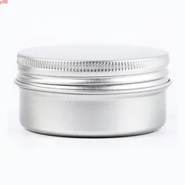 Aluminium-Cremeglas, Metall-Probenwachstöpfe, leere Sonnencreme-Blechdose, silbernes Nail-Art-Make-up-Werkzeug, nachfüllbare Reiseflasche, 50 ml. Qualität