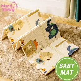 Baby Play Mat Portable Складной Детские Восхождение Pad Pad Pad Pad Xpe Экологичность Безтоломанная Пальолон Игра Одеяло LJ201113