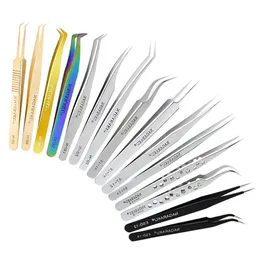 Pęzełka ze stali nierdzewnej Fałszywe rzęsy Pincety Eyelashes Extension Curler Nipper Hair Removal Clip Makeup Tools Hot