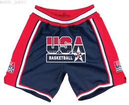 Pantaloncini da basket personalizzati economici American Dream Team Retro Pocket Edition XS-5XL NCAA