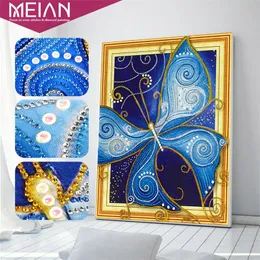 Meian, Elmas Boyama "Kelebek" 5D DIY Matkap Elmas Nakış Sıcak Satış Elmas Mozaik, Resim, Diamant DP Aksesuarları Dekor 201202