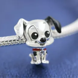 Desenhador jóias 925 pulseira de prata encanto bead apto pandora um cão preto cão cão corrediça braceletes grânulos estilo europeu encantos frisado Murano
