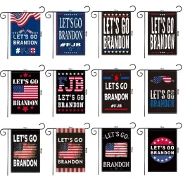 12 Stil Brandon Brandon Bahçe Bayrak 2024 Başkan Seçim Trump Banner 30 * 45 cm CG001