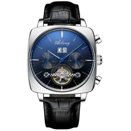 2021 AILANG Знаменитый бренд Watch Watch Montre Automatique Luxe Chronograph Square Большой циферблат Watch Hollow Водонепроницаемые Мужские Модные Часы CSFWEDDS