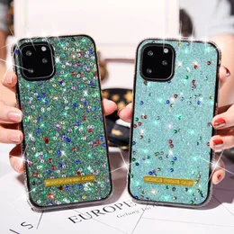 Lüks Glitter Bling Case Diamond Sparkle Sequins Yeni İPhone 15 14 13 12 Pro Max SE 2020 RHINESTONE TELEFON KAPAK KADIN KAPILLARI