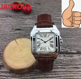 Słynne klasyczne designerskie luksusowe kryształowe zegarki skórzane 32 mm kwadratowy wybieranie damskich kwarcowych zegarek hurtowy