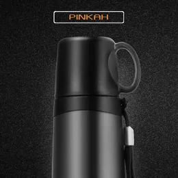 PINKAH 500ML Bottiglia termica isolata in acciaio inossidabile Business Vacuum Flask Tazza da tè con coperchio Filtro Tazza termica LJ201221