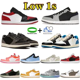 Low Bred Toe 1 1s Men Basketball Shoes Starfish Cactus Mocha Fragment Multi-color Team Red Spades Lucky Green Black Grey Mens Sneakers