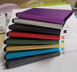 Fashion ID Holder Travel Mini Men Slim Business Card Case Male Money Clip Metallic Aluminium Alloy Small Wallets 9 Color