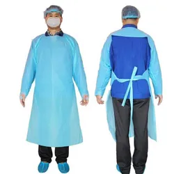 Fartuchy CPE Odzież ochronna Jednorazowe Suknie izolujące Odzież Garnituje Elastyczne Mankiety Anti Dust Outdoor